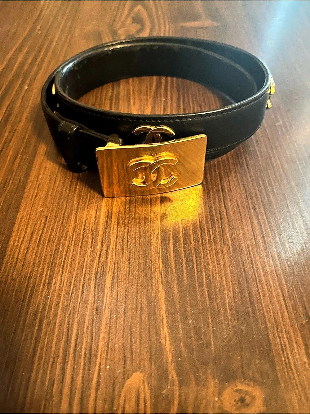 Chanel Black Logo Belt